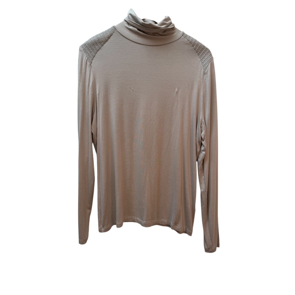 NWT Investments II Silver‎ Grey Turtleneck Top 1X Long Sleeve Knit Blouse